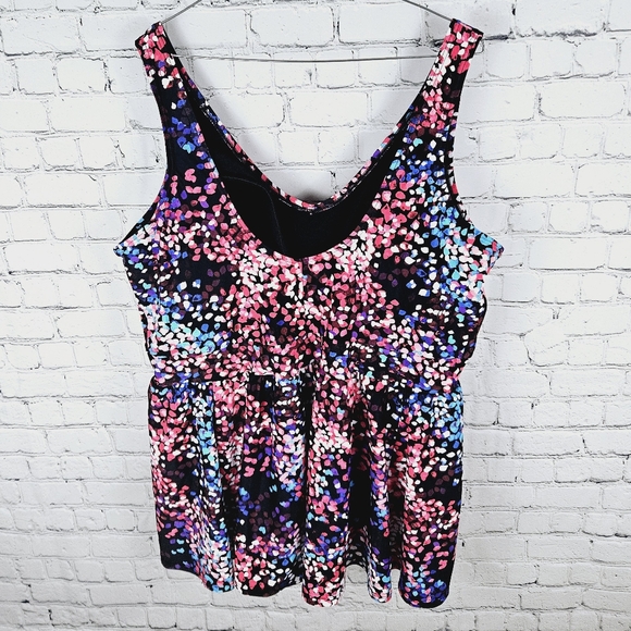 SWIMSUITS FOR ALL | Beach Belle multicoloured one piece swimsuit swim dress - Picture 2 of 6